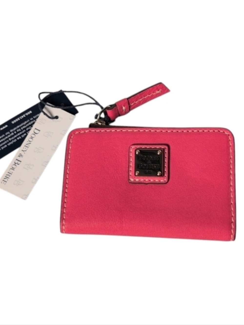 Dooney & Bourke Red Zip Around Card Wallet